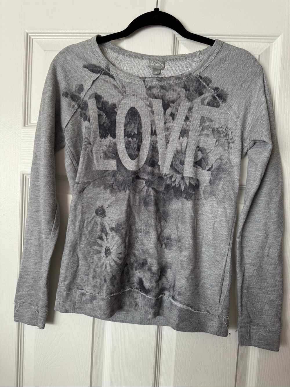 Vanity Grey Long Sleeve Shirt Size Small